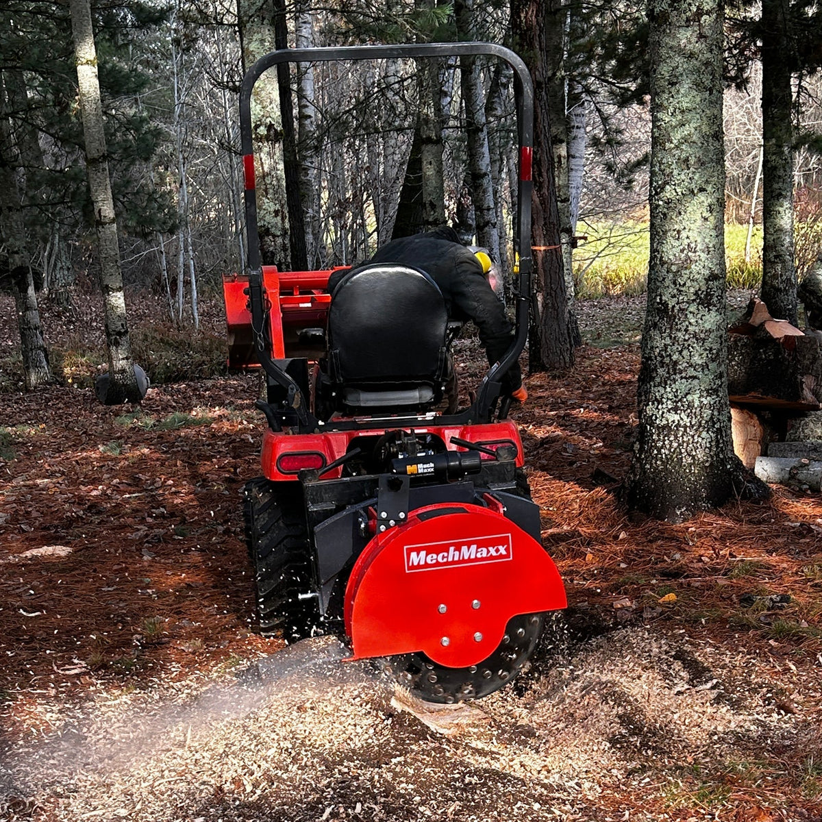 3-Point PTO Stump Grinder & 2-Ton Heavy-Duty Dump Trailer Bundle, SG24 & DT4X8