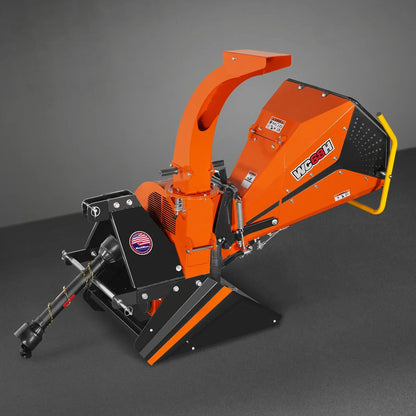 6" 3 Point Hydraulic Feeding PTO Wood Chipper for 20-50HP Tractor,  WC68H
