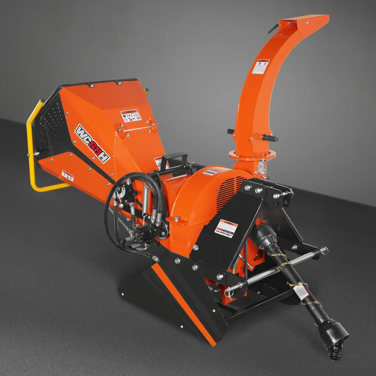 6" 3 Point Hydraulic Feeding PTO Wood Chipper for 20-50HP Tractor,  WC68H