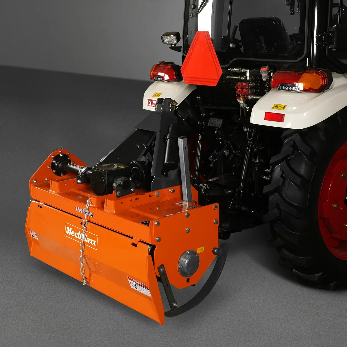 4FT 3-Point Gear Drive Rotary Tiller, 18-35HP Tractor, PTO Shaft Included (With Slip Clutch), Cat. 1 Hookup , RT400