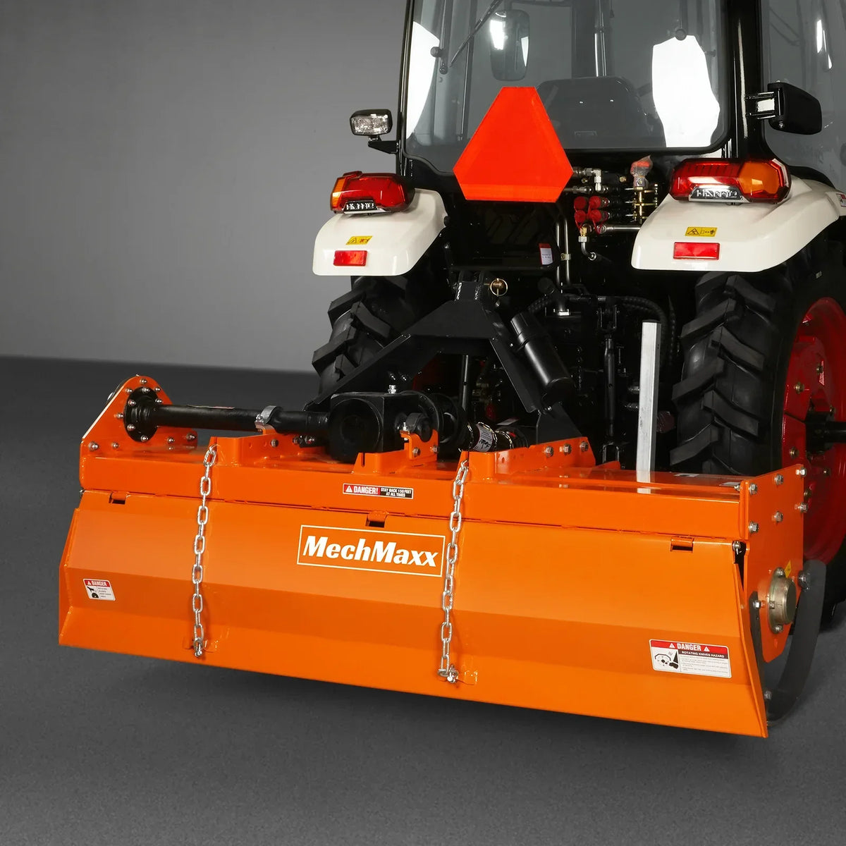 6FT 3-Point Gear Drive Rotary Tiller, 30-60HP Tractor, PTO Shaft Included (With Slip Clutch), Cat. 2 Hookup, RT600