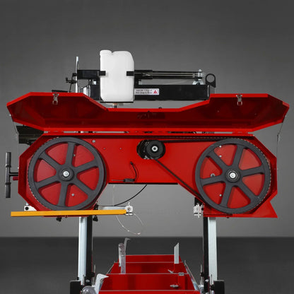 26" Portable Sawmill,  420cc 15HP E-Start Gasoline Engine,  20" Board  Width,  13' Track Length ,  SM-26
