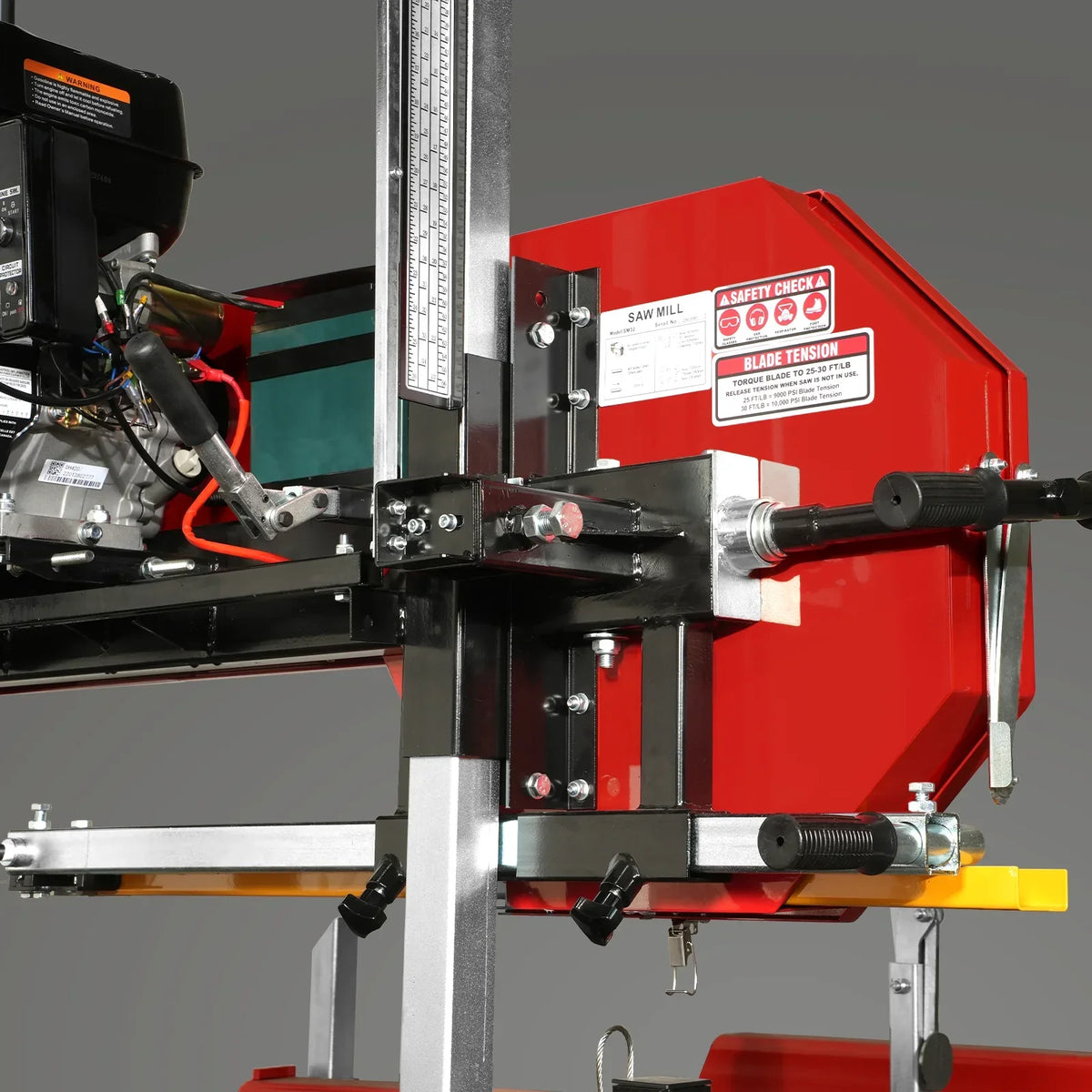 32" Portable Sawmill,  KOHLER CH440 429cc E-Start Gasoline Engine,  26.5" Board Width,  13' Track Length ,  SM-32