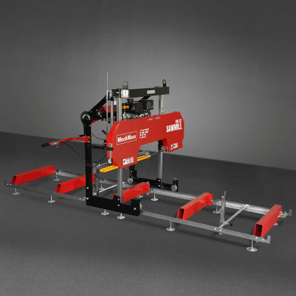 32" Portable Sawmill,  KOHLER CH440 429cc E-Start Gasoline Engine,  26.5" Board Width,  13' Track Length ,  SM-32