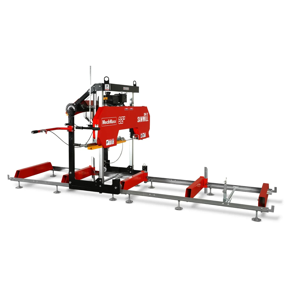 32" Portable Sawmill,  KOHLER CH440 429cc E-Start Gasoline Engine,  26.5" Board Width,  13' Track Length ,  SM-32