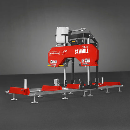 18" Portable Sawmill,  212cc 7HP Gasoline Engine,  15" Board  Width,  10' Track Length ,  SM-18