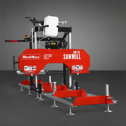 18" Portable Sawmill,  212cc 7HP Gasoline Engine,  15" Board  Width,  10' Track Length ,  SM-18