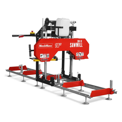 18" Portable Sawmill,  212cc 7HP Gasoline Engine,  15" Board  Width,  10' Track Length ,  SM-18