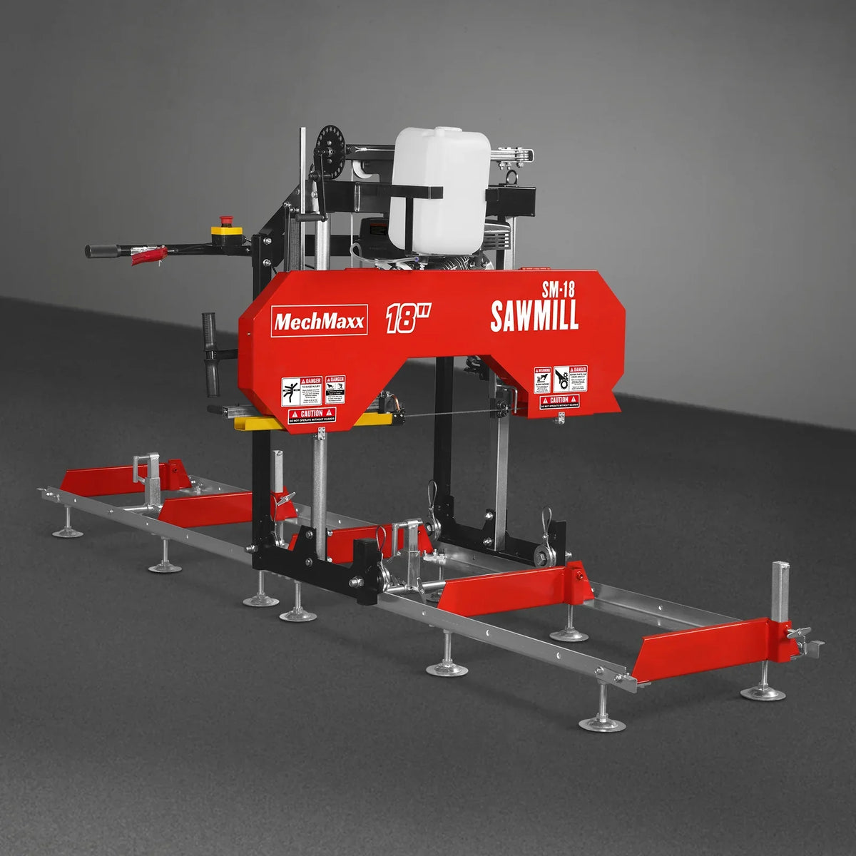 18" Portable Sawmill,  212cc 7HP Gasoline Engine,  15" Board  Width,  10' Track Length ,  SM-18