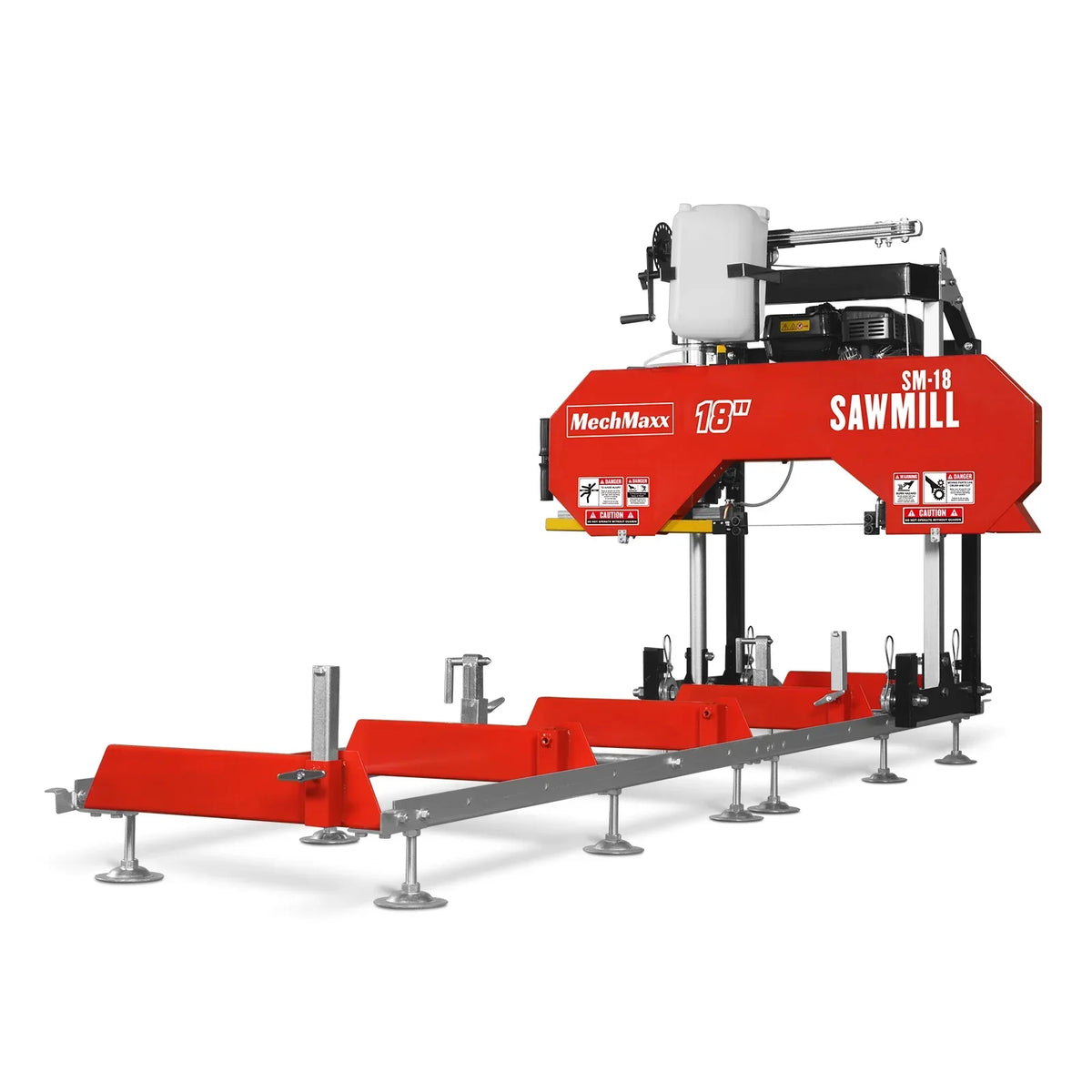 18" Portable Sawmill,  212cc 7HP Gasoline Engine,  15" Board  Width,  10' Track Length ,  SM-18
