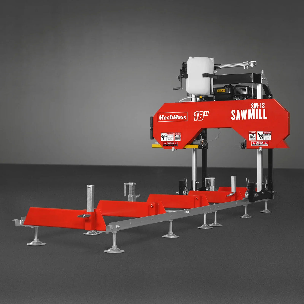 18" Portable Sawmill,  212cc 7HP Gasoline Engine,  15" Board  Width,  10' Track Length ,  SM-18