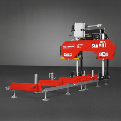 18" Portable Sawmill,  212cc 7HP Gasoline Engine,  15" Board  Width,  10' Track Length ,  SM-18