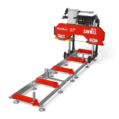 18" Portable Sawmill,  212cc 7HP Gasoline Engine,  15" Board  Width,  10' Track Length ,  SM-18
