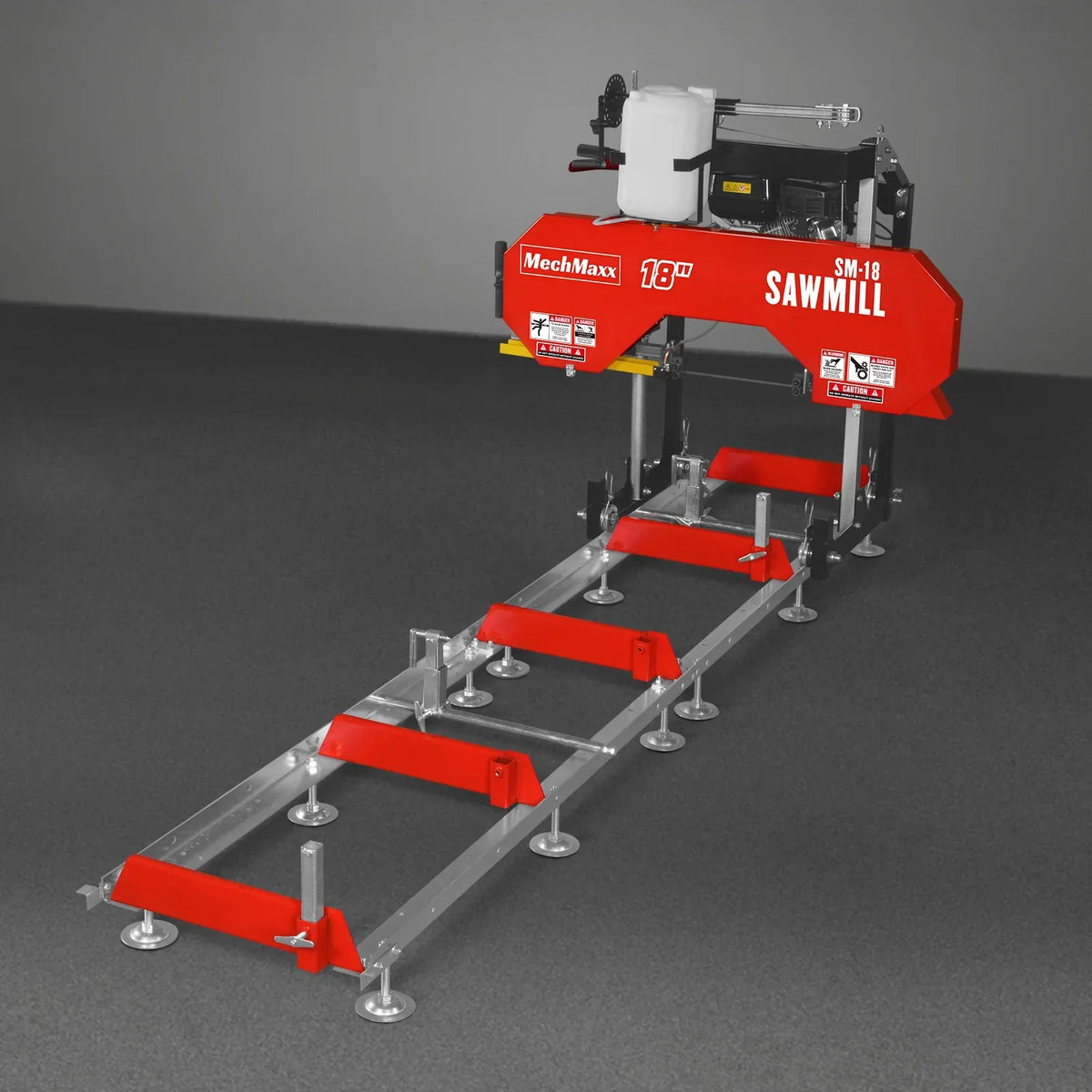 18" Portable Sawmill,  212cc 7HP Gasoline Engine,  15" Board  Width,  10' Track Length ,  SM-18