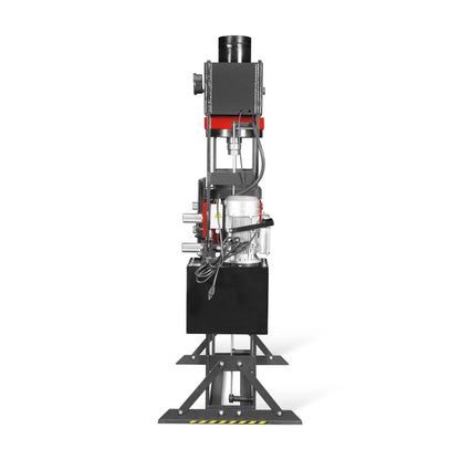 100 Ton H-Frame Electric Hydraulic Shop Press with Hand Winch, 110V Motor, Fully Welded Steel Frame, Safety Guard, HSP100E