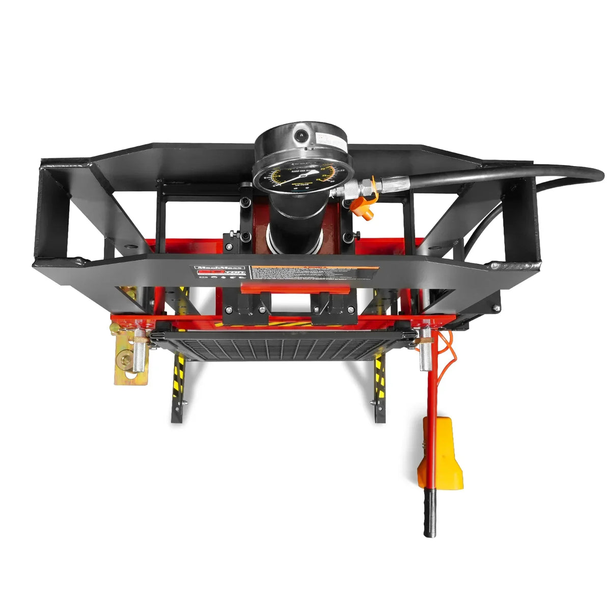 20 Ton H-Frame Air/Hydraulic Shop Press with Press Pin Kit, Fully Welded Steel Frame, Safety Guard, Foot Pedal Control, HSP20
