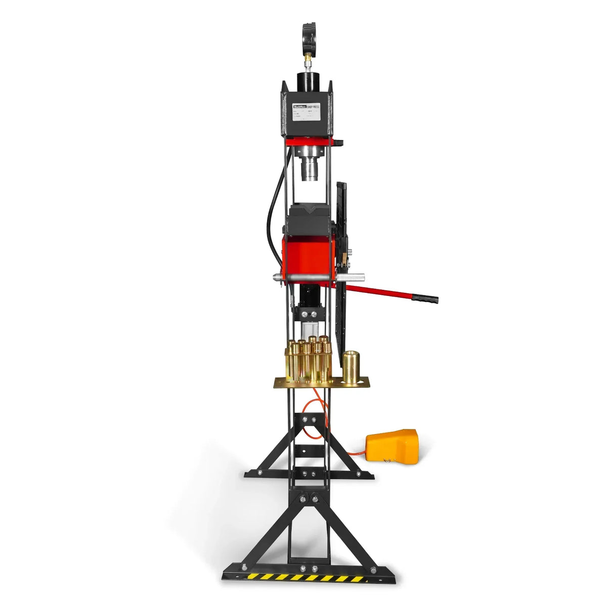 20 Ton H-Frame Air/Hydraulic Shop Press with Press Pin Kit, Fully Welded Steel Frame, Safety Guard, Foot Pedal Control, HSP20