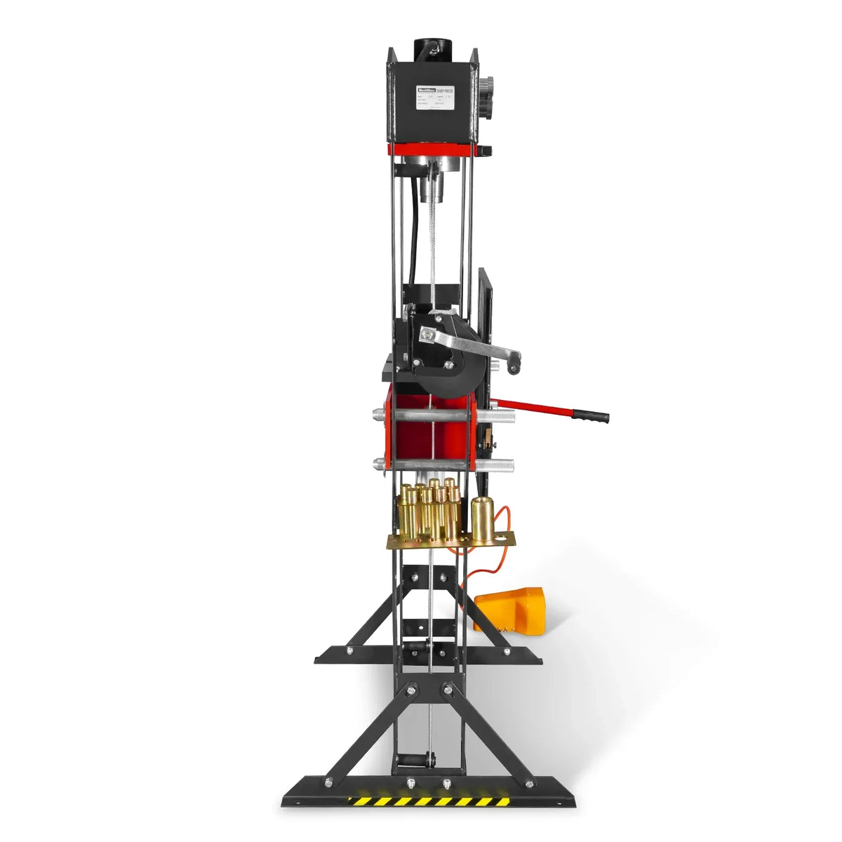30 Ton H-Frame Air/Hydraulic Shop Press with Hand Winch & Press Pin Kit,  Fully Welded Steel Frame,  Safety Guard,  Foot Pedal Control,  HSP30