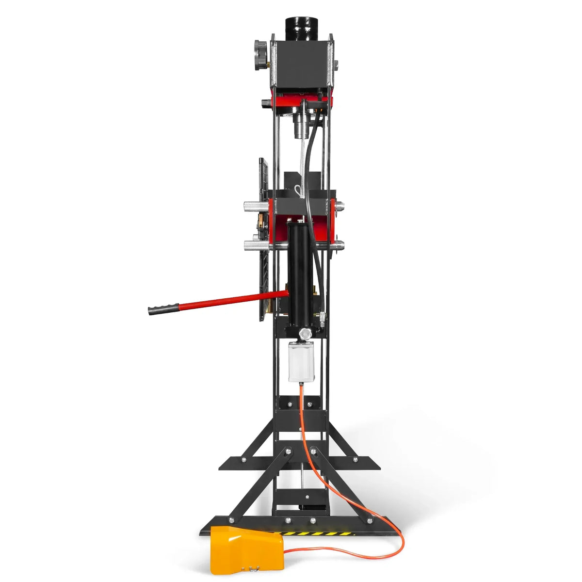 50 Ton H-Frame Air/Hydraulic Shop Press with Hand Winch & Press Pin Kit,  Fully Welded Steel Frame,  Safety Guard,  Foot Pedal Control,  HSP50