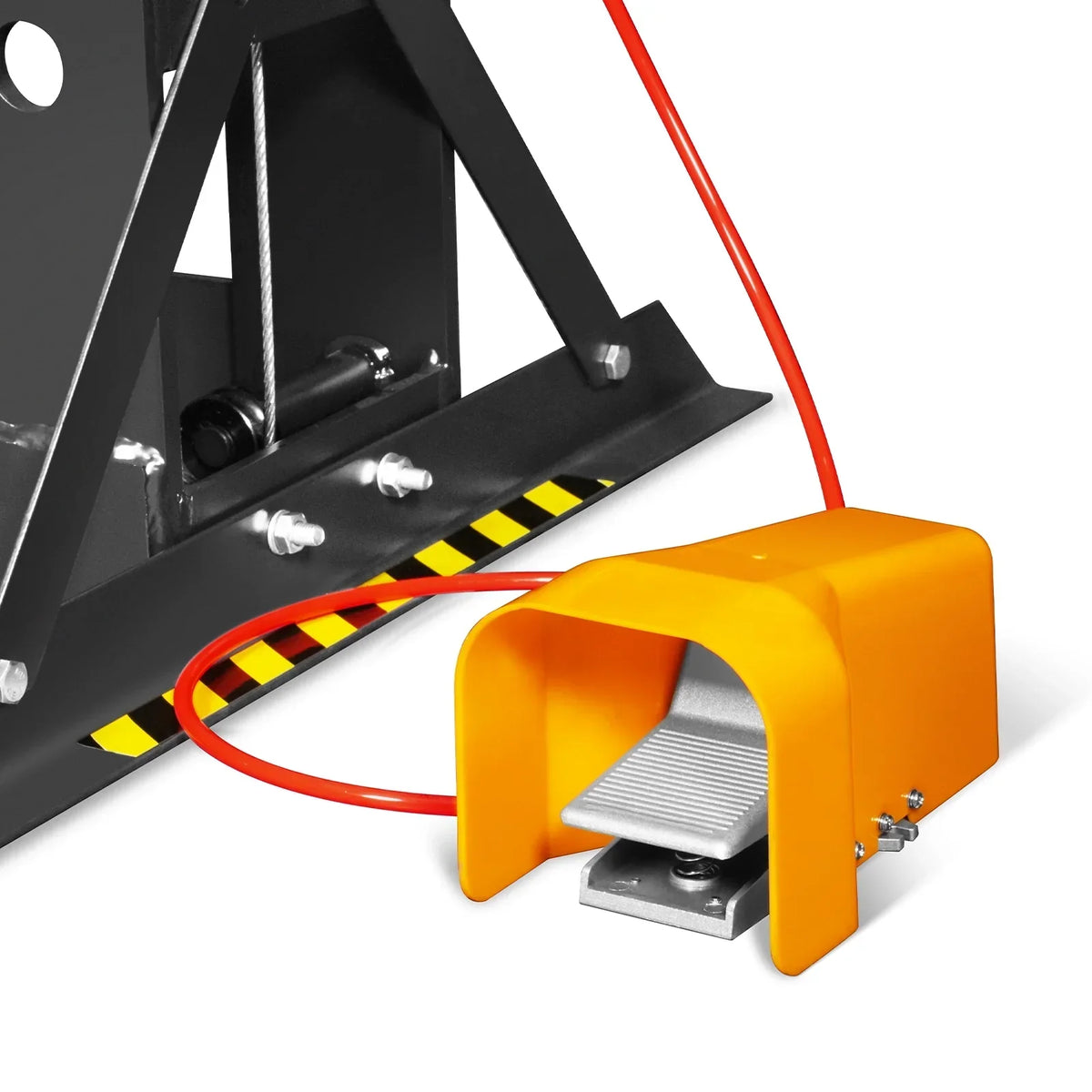 75 Ton H-Frame Air/Hydraulic Shop Press with Hand Winch,  Fully Welded Steel Frame,  Safety Guard,  Foot Pedal Control,  HSP75