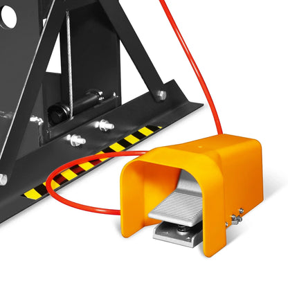 75 Ton H-Frame Air/Hydraulic Shop Press with Hand Winch,  Fully Welded Steel Frame,  Safety Guard,  Foot Pedal Control,  HSP75