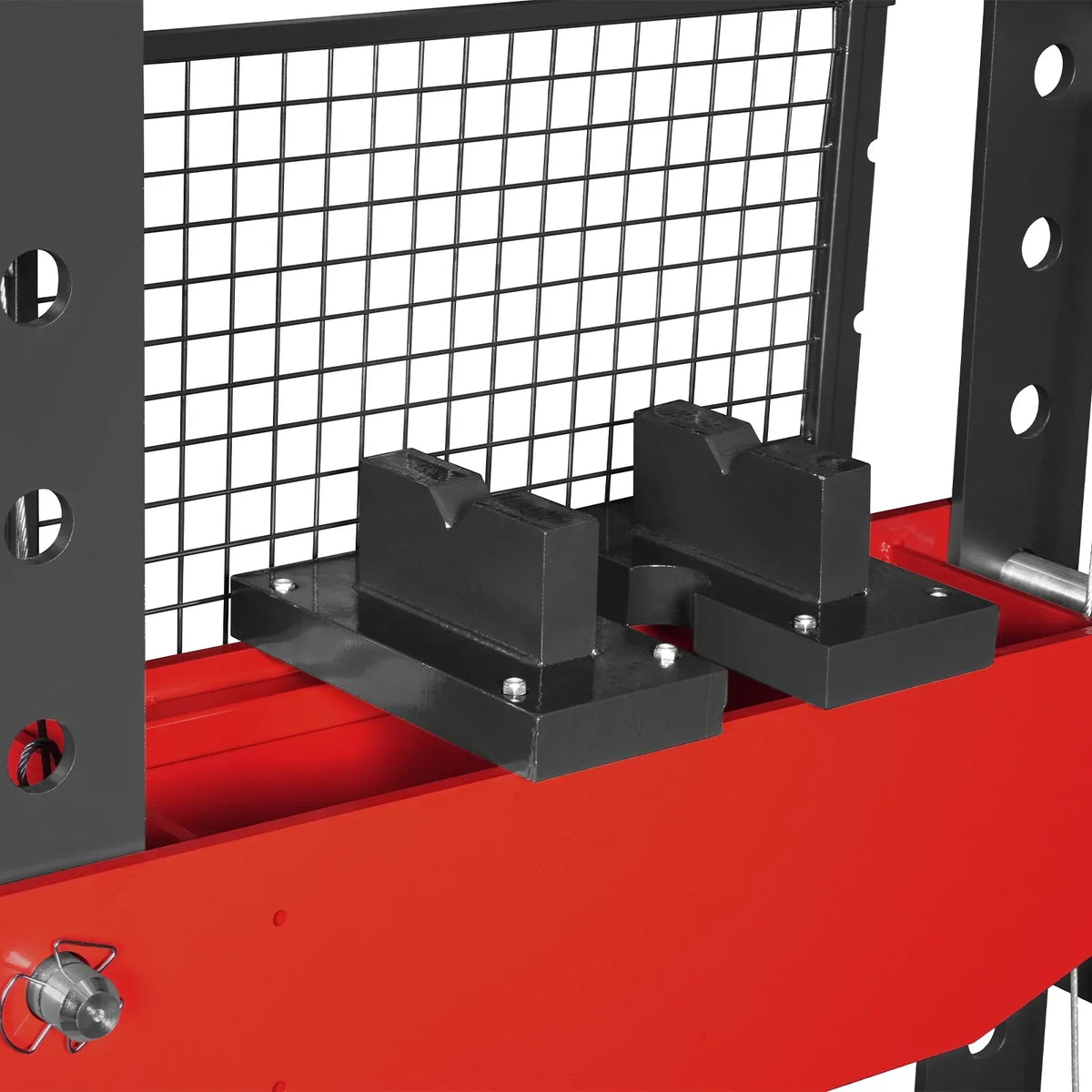 75 Ton H-Frame Air/Hydraulic Shop Press with Hand Winch,  Fully Welded Steel Frame,  Safety Guard,  Foot Pedal Control,  HSP75