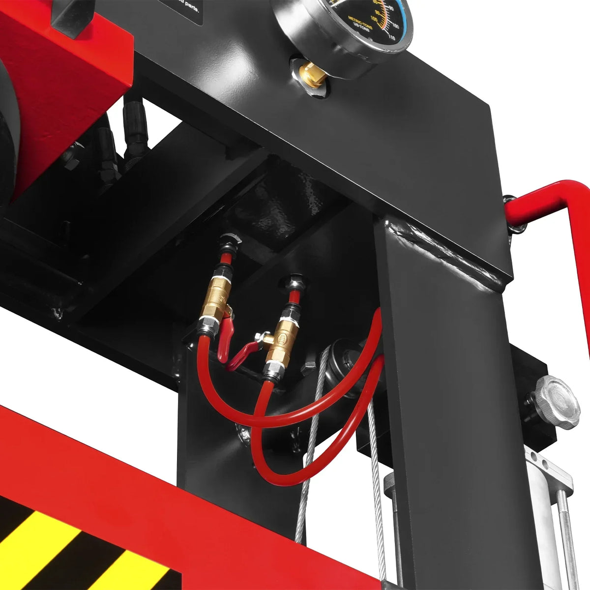 75 Ton H-Frame Air/Hydraulic Shop Press with Hand Winch,  Fully Welded Steel Frame,  Safety Guard,  Foot Pedal Control,  HSP75
