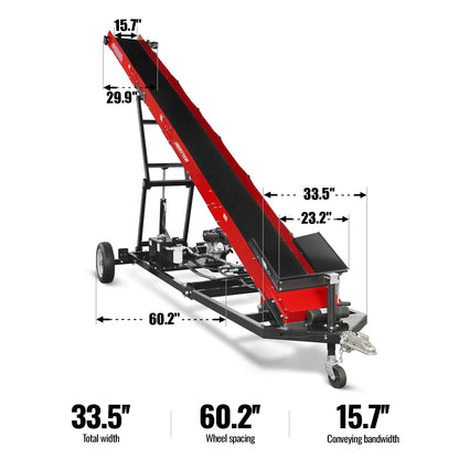 34 Ton Kinetic Log Splitter & Firewood Conveyor Bundle, KT34 & HC2016