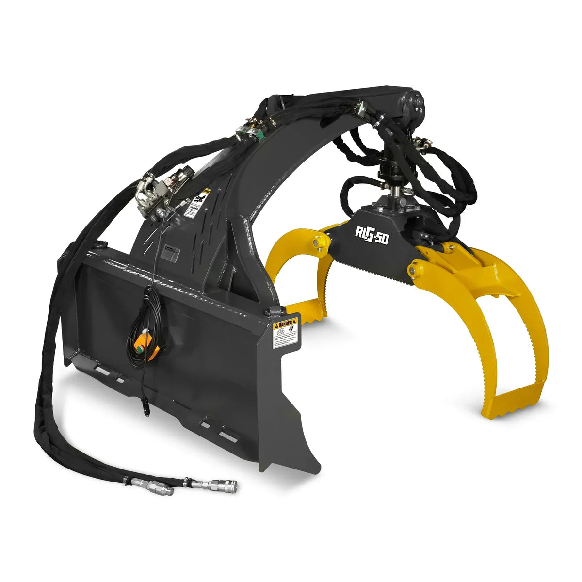 50" Skid Steer Rotary Log Grapple,  360° Rotation,  3000 Lbs Capacity