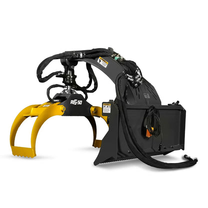 50" Skid Steer Rotary Log Grapple,  360° Rotation,  3000 Lbs Capacity