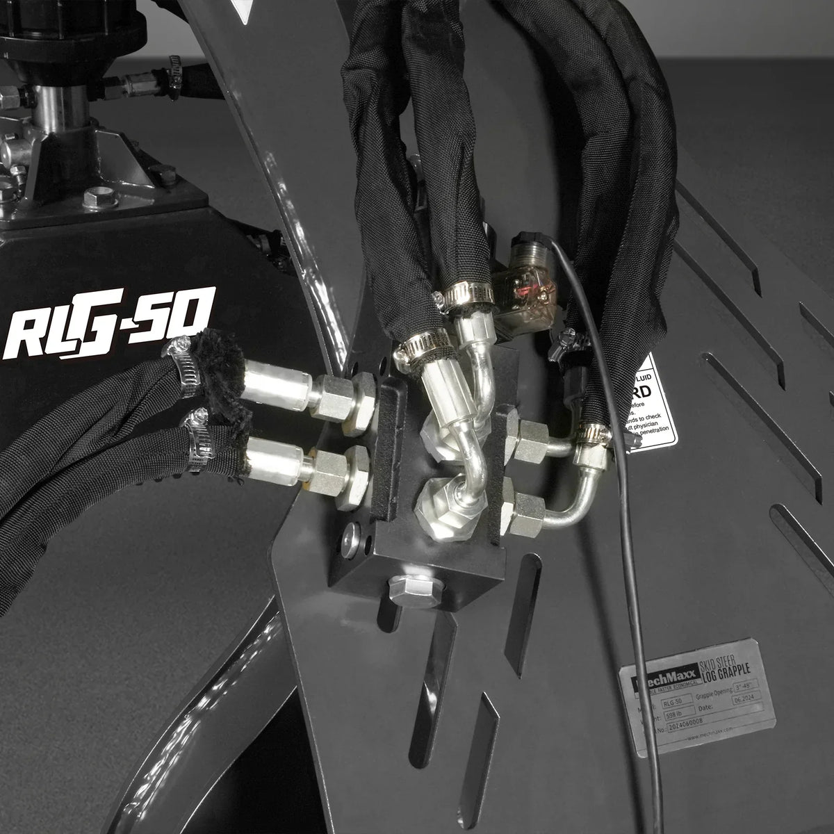 50" Skid Steer Rotary Log Grapple,  360° Rotation,  3000 Lbs Capacity