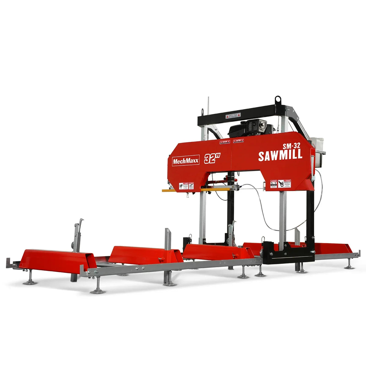 32" Portable Sawmill,  KOHLER CH440 429cc E-Start Gasoline Engine,  26.5" Board Width,  13' Track Length ,  SM-32