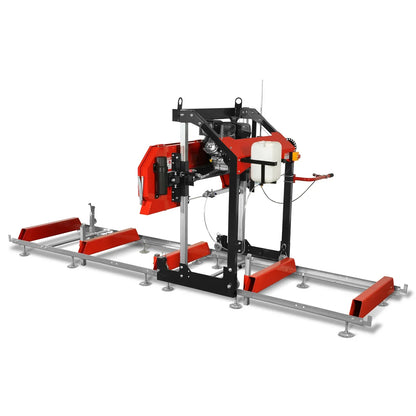32" Portable Sawmill,  KOHLER CH440 429cc E-Start Gasoline Engine,  26.5" Board Width,  13' Track Length ,  SM-32