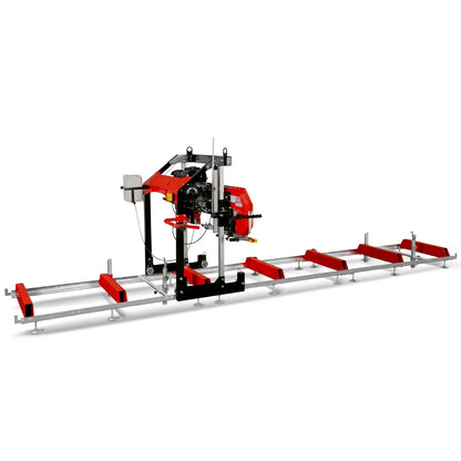 32" Portable Sawmill (5 x Blades Included),   KOHLER CH440 429cc E-Start Gasoline Engine,  26.5" Board Width,  20' Track Length (13' Track Length + 6.4' Track Extension Included) ,  SM-32