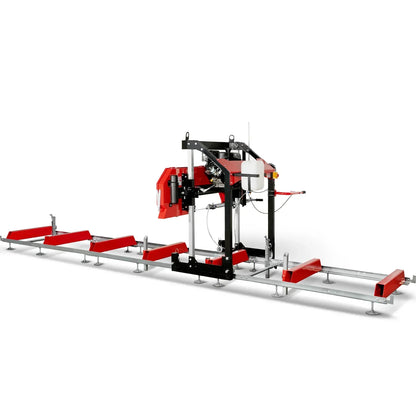 32" Portable Sawmill (5 x Blades Included),   KOHLER CH440 429cc E-Start Gasoline Engine,  26.5" Board Width,  20' Track Length (13' Track Length + 6.4' Track Extension Included) ,  SM-32