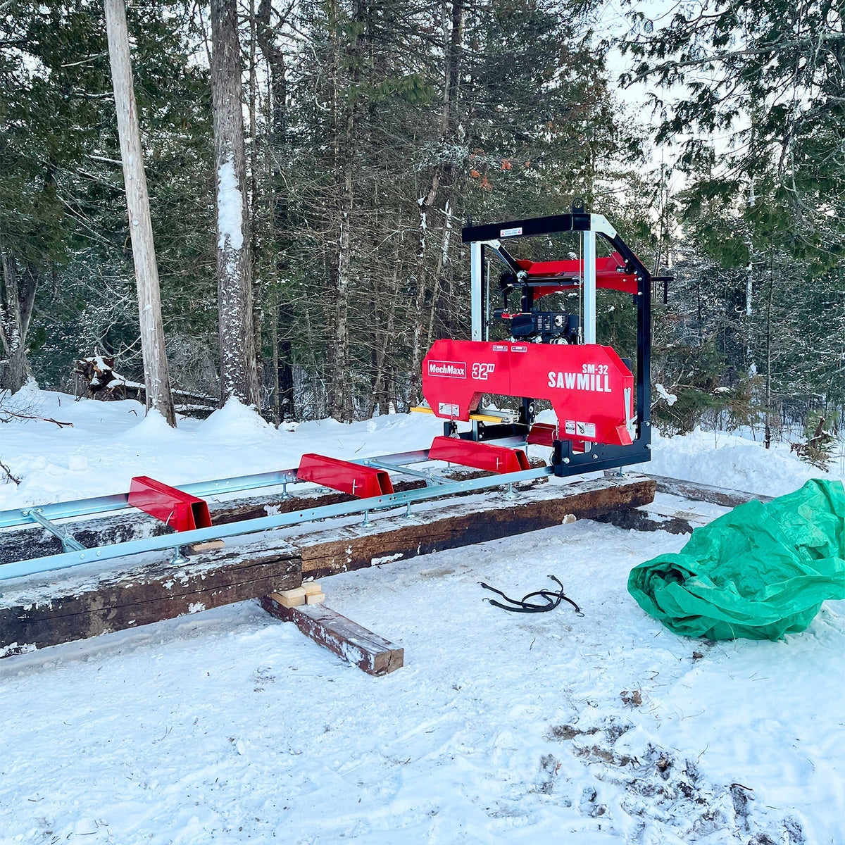 32" Portable Sawmill & 34 Ton Kinetic Log Splitter Bundle