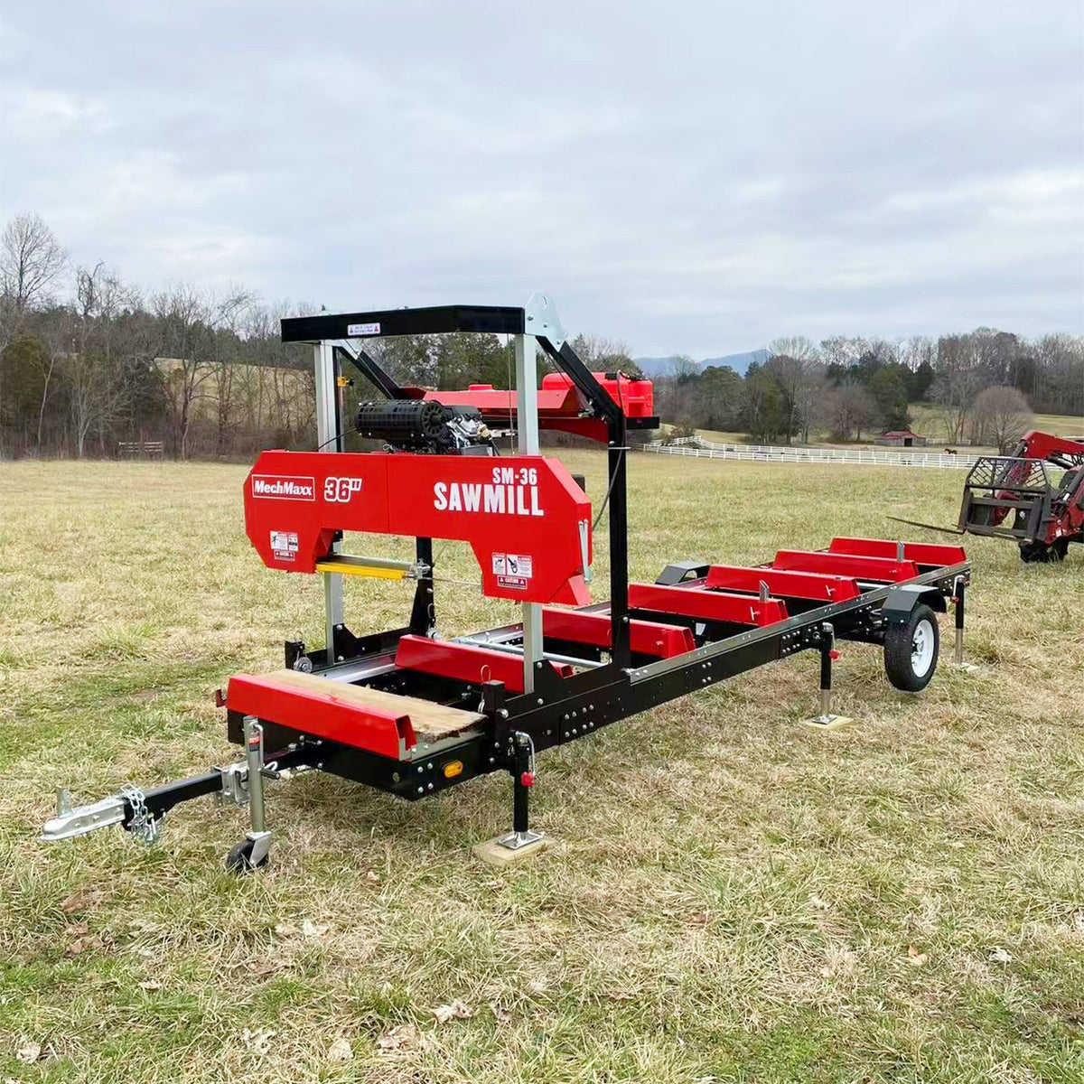 MechMaxx 36" MAX Portable Sawmill,  750cc 25HP ZONSEN V-Twin Engine,  36" Board Width,   20' Track Length,  ( 10 x Blades Included) SM36MAX