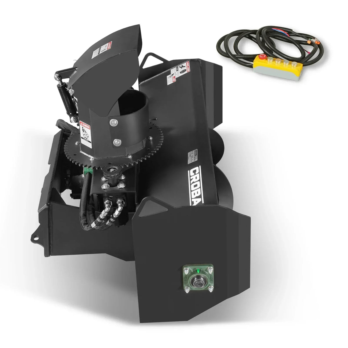 48'' Width, 20" Intake, Hydraulic Snow Blower for Mini Skid Steer, Remote Control Chute Rotation and Deflector, MSB48