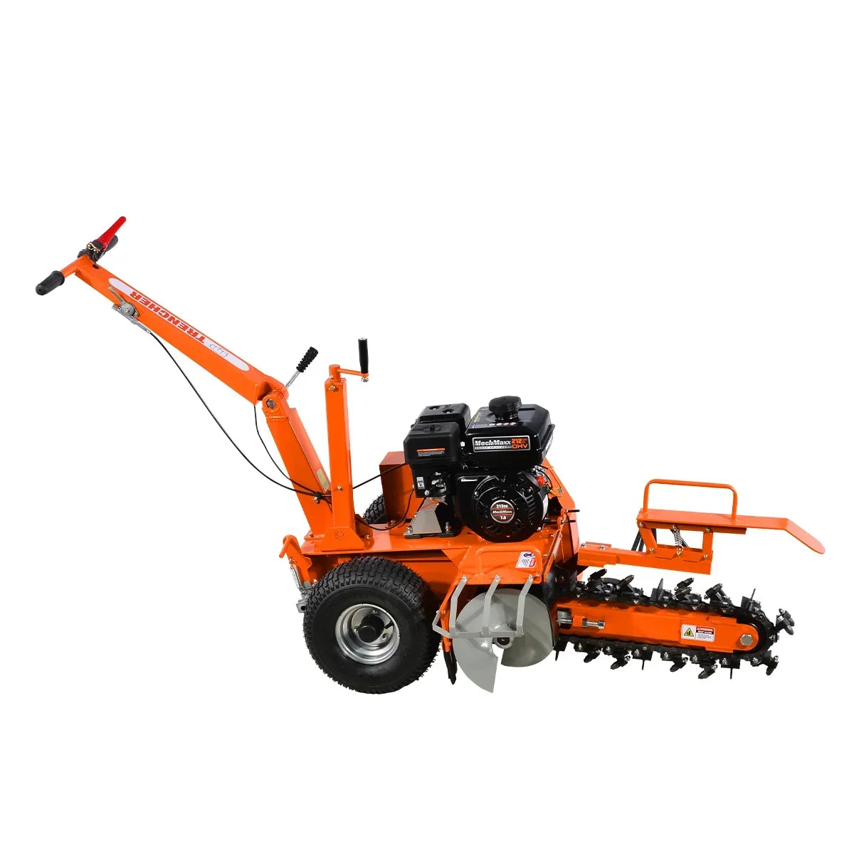 MechMaxx 7HP Gas Powered Cable Ditching Mini Trencher , TCR650