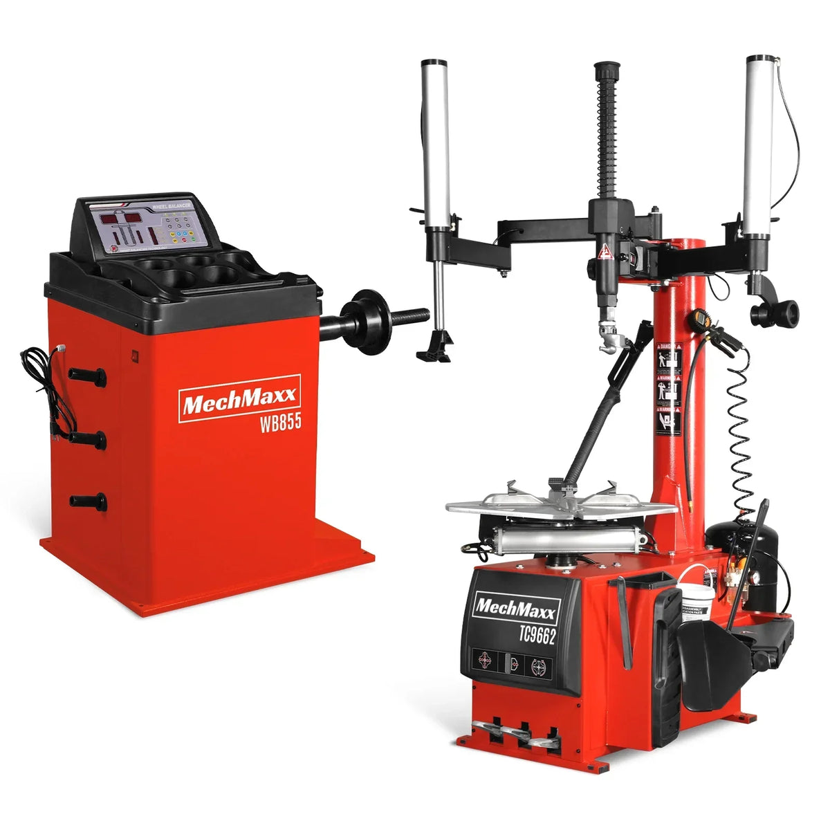 24" Rim Double Assist Arms Tire Changer Wheel Balancer Bundle,  TC9662,  WB855