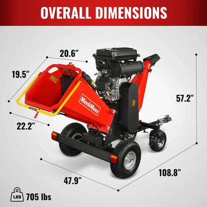 3-Point PTO Stump Grinder & 8 inch ZONSEN E-Start 1000cc 35hp Gas Powered Wood Chipper Bundle, SG24 & B200