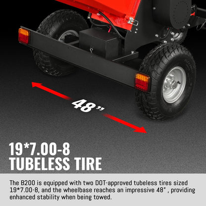 3-Point PTO Stump Grinder & 8 inch ZONSEN E-Start 1000cc 35hp Gas Powered Wood Chipper Bundle, SG24 & B200