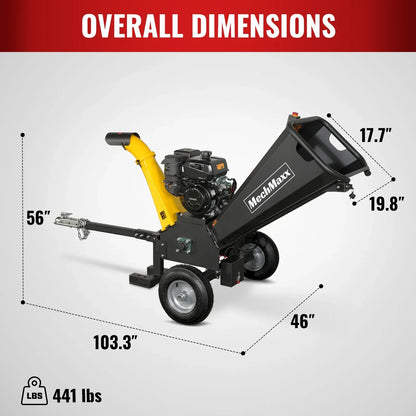 5 inch E-start KOHLER 429cc Gasoline Engine Powered Wood Chipper,  GS1500