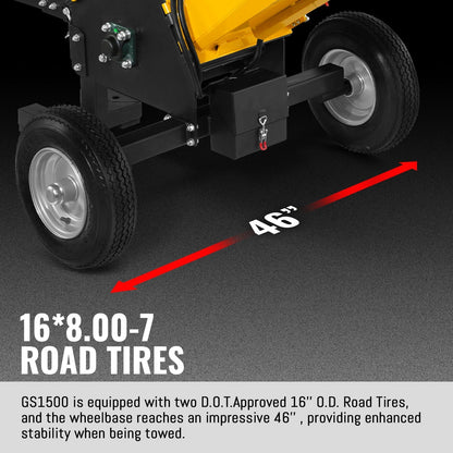 5 inch E-start DUCAR 420cc Gasoline Engine Powered Wood Chipper,  GS1500