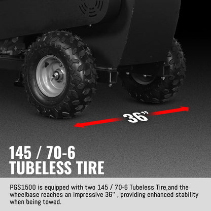 5 inch E-start DUCAR 420cc 15hp Gasoline Engine Powered Drum Wood Chipper with Towbar ,  PGS1500