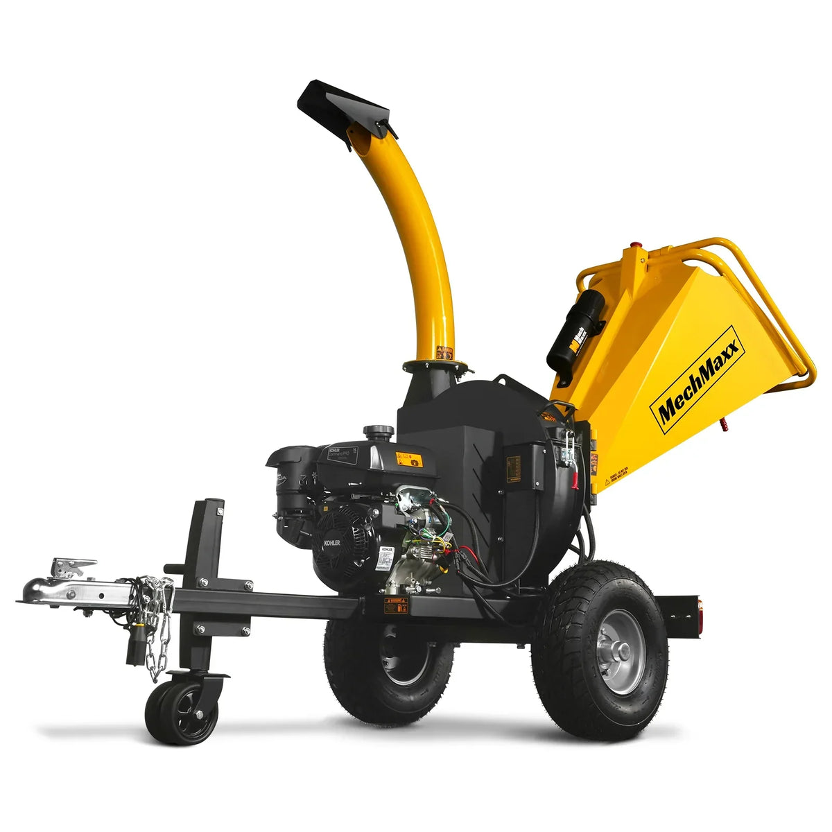5 inch E-Start KOHLER 429cc 14hp Gasoline Engine Powered Disc Wood Chipper with Taillight ,  P4205