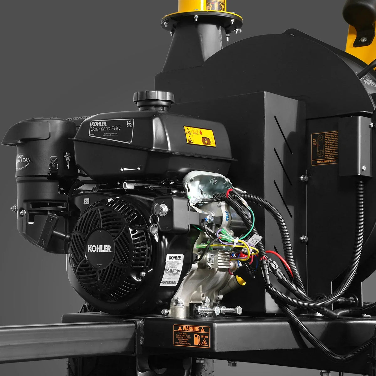 5 inch E-Start KOHLER 429cc 14hp Gasoline Engine Powered Disc Wood Chipper with Taillight ,  P4205