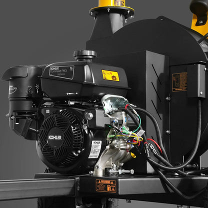 5 inch E-Start KOHLER 429cc 14hp Gasoline Engine Powered Disc Wood Chipper with Taillight ,  P4205