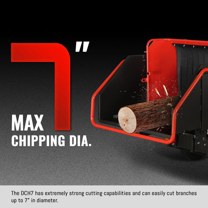 25hp 750cc Twin Cylinder ZONSEN Petrol Engine 7" Hydraulic Feeding Commerical Wood Chipper,  DCH7