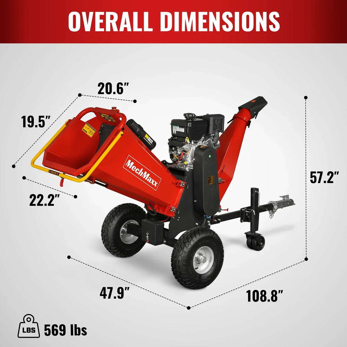 6 inch E-start B&S VANGUARD 408cc 14hp Gasoline Engine Powered Drum Wood Chipper ,  P4206
